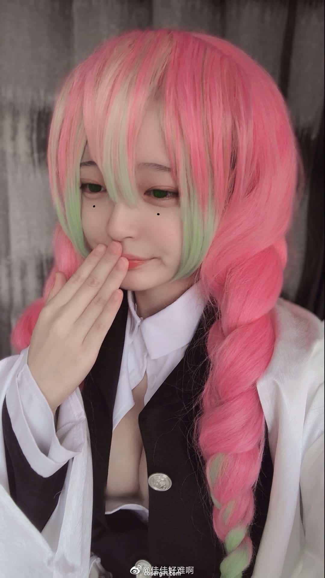 图片[1]-佳佳好难啊 VOL.05 鬼灭之刃甘露寺蜜璃 - coser福利社-coser福利社