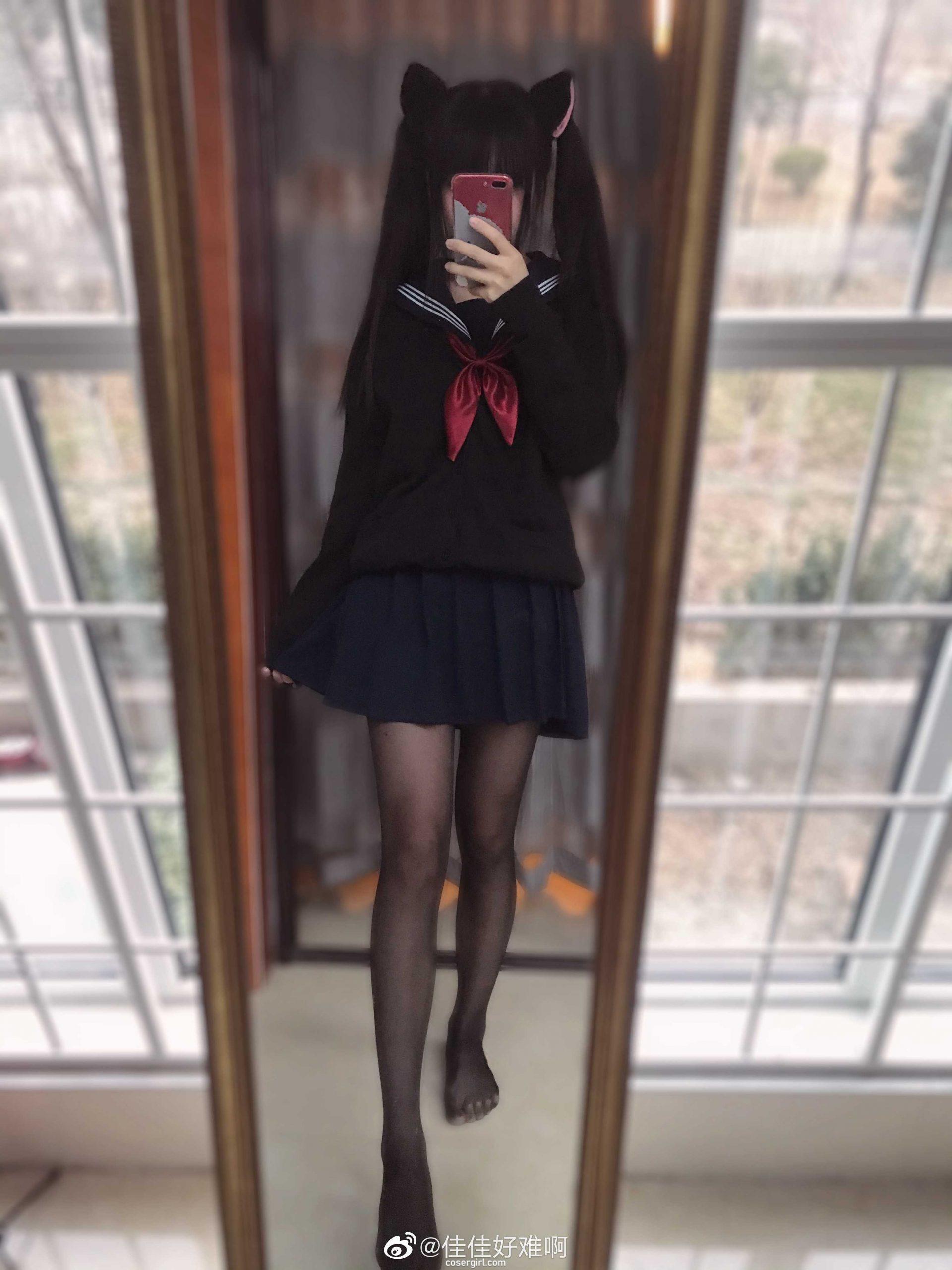 图片[1]-佳佳好难啊 VOL.22 我是一只黑猫 - coser福利社-coser福利社
