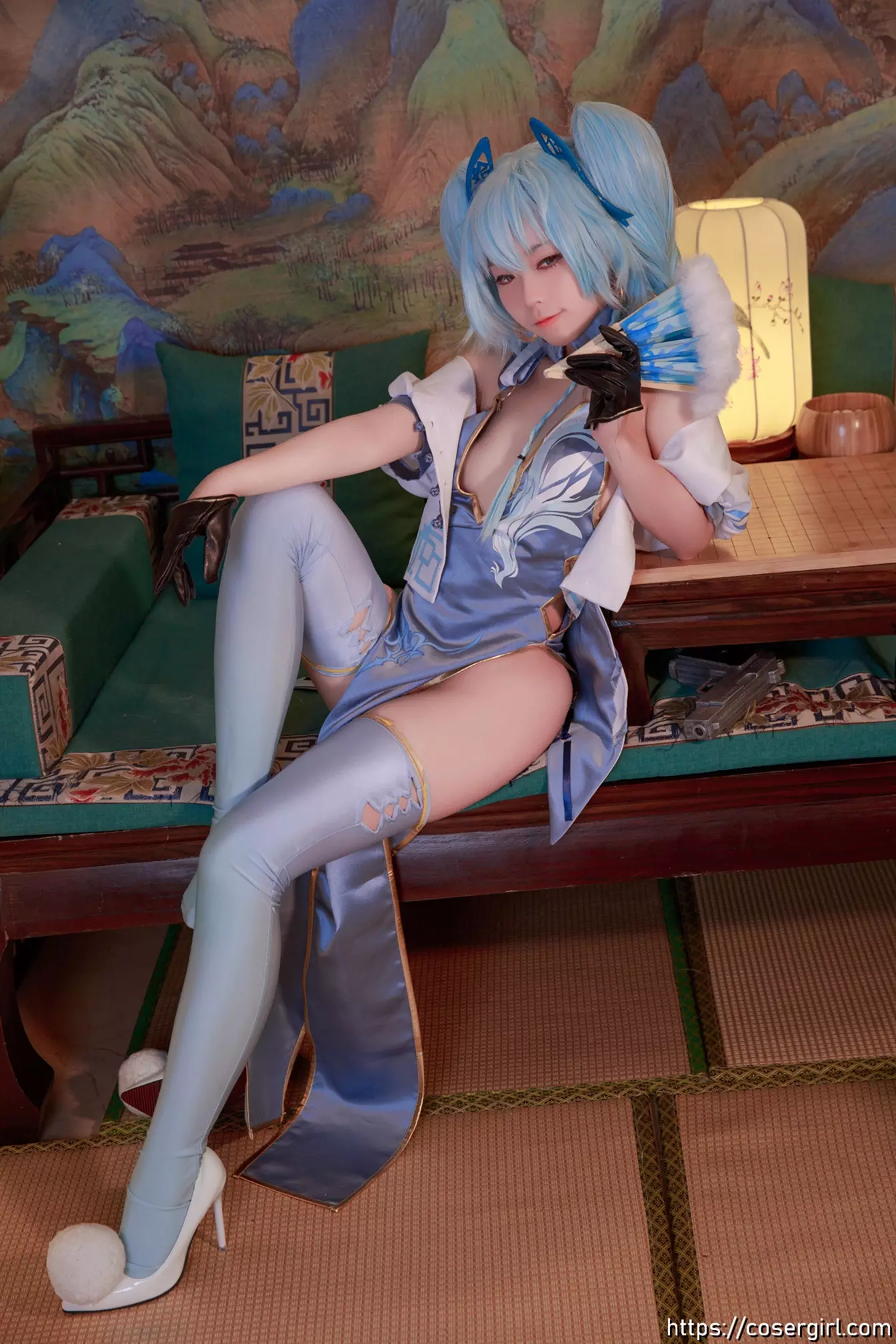 图片[2]-G44不会受伤 Vol.003 pa15旗袍 翠雀媚 - coser福利社-coser福利社