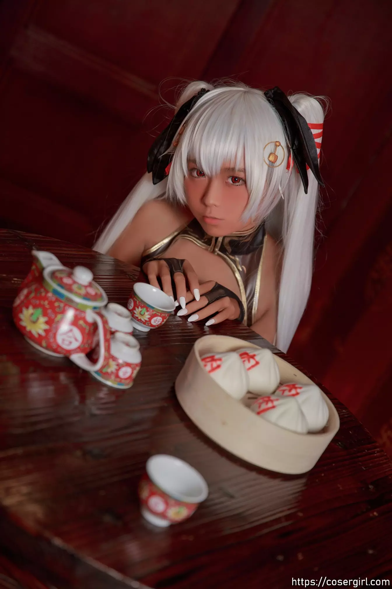 图片[3]-G44不会受伤 Vol.024 褐色旗袍娘 - coser福利社-coser福利社