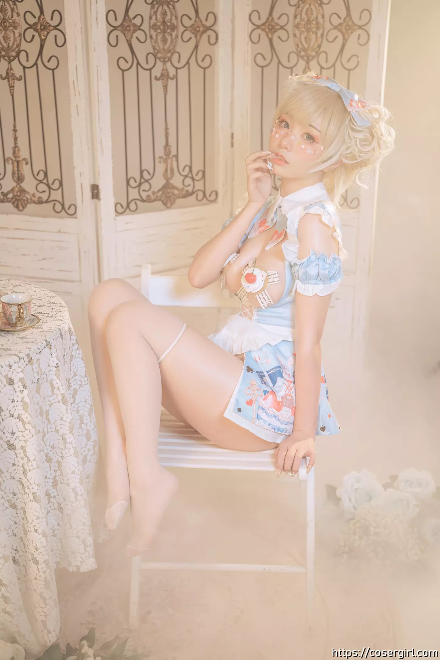 图片[4]-爆机少女喵小吉-秘密茶会 - coser福利社-coser福利社