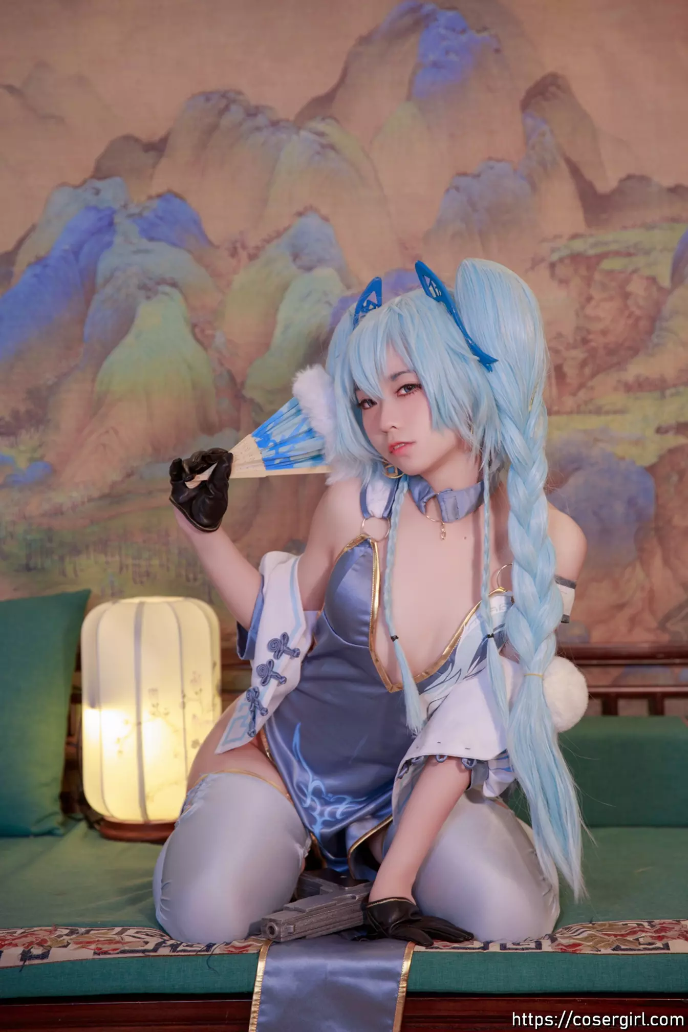 图片[4]-G44不会受伤 Vol.003 pa15旗袍 翠雀媚 - coser福利社-coser福利社