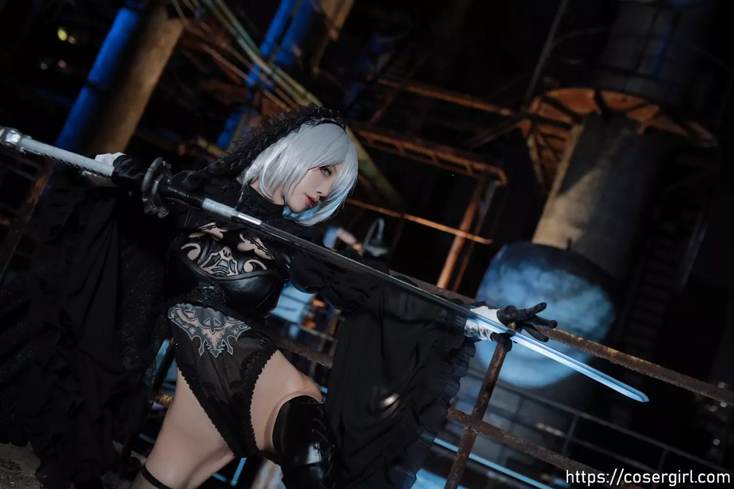 图片[2]-水淼Aqua 黑白2B - coser福利社-coser福利社