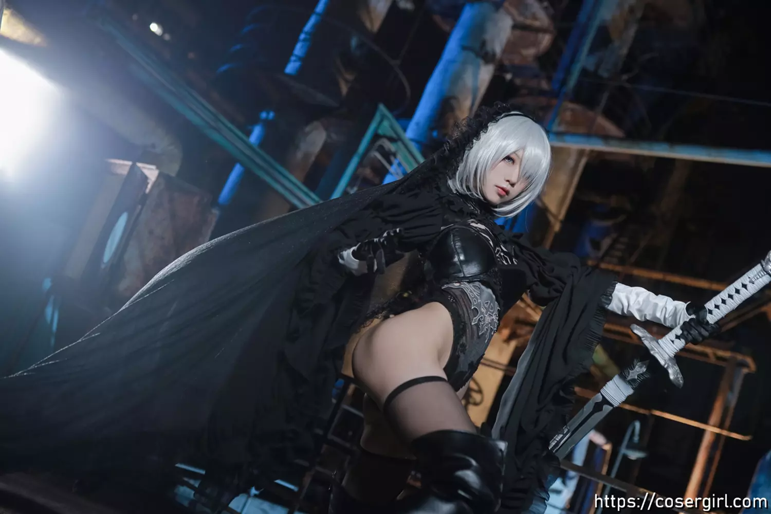 图片[4]-水淼Aqua 黑白2B - coser福利社-coser福利社