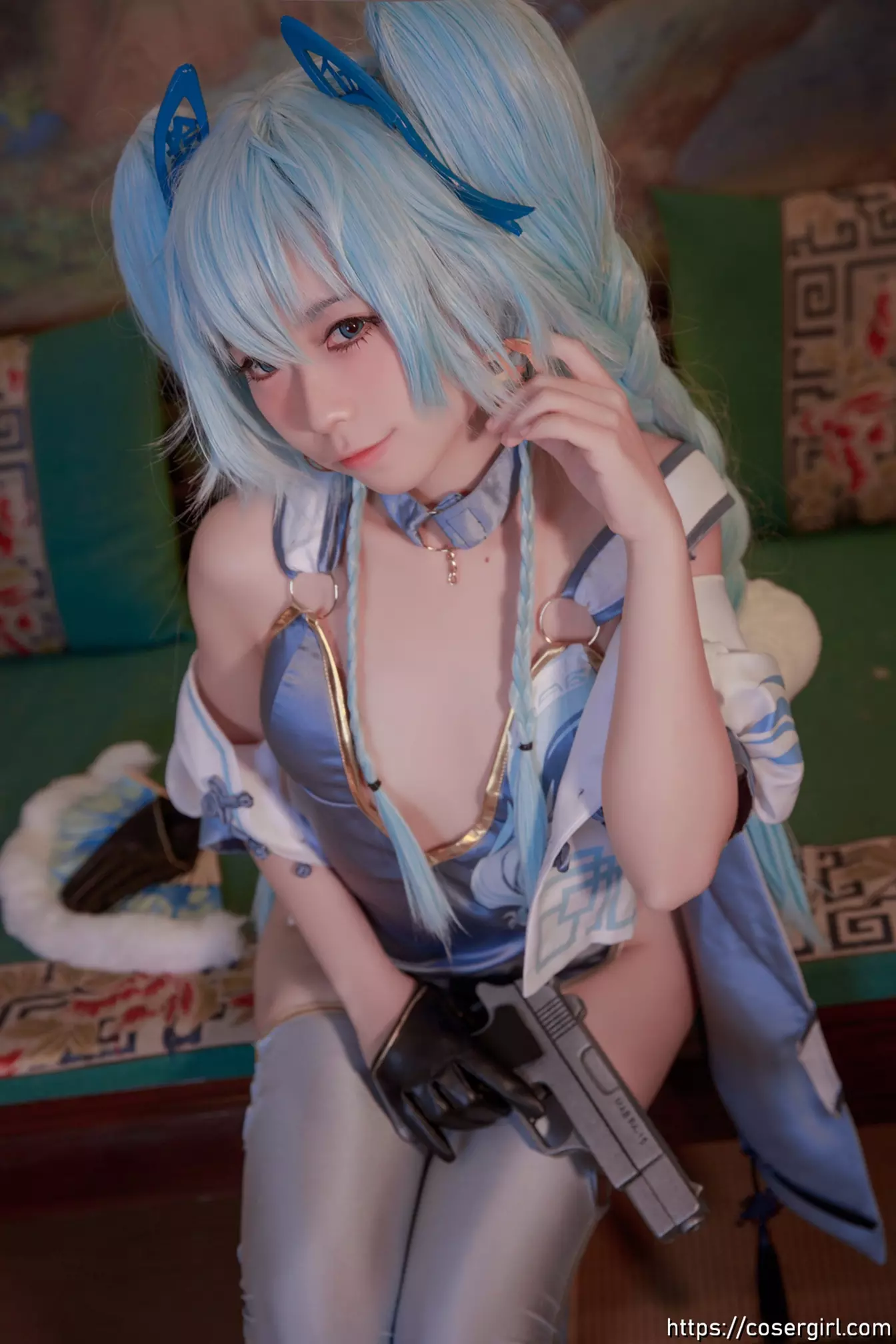 图片[3]-G44不会受伤 Vol.003 pa15旗袍 翠雀媚 - coser福利社-coser福利社