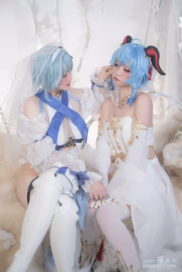 爆机少女喵小吉 - 双子 《原神花嫁:优菈&甘雨》-coser福利社