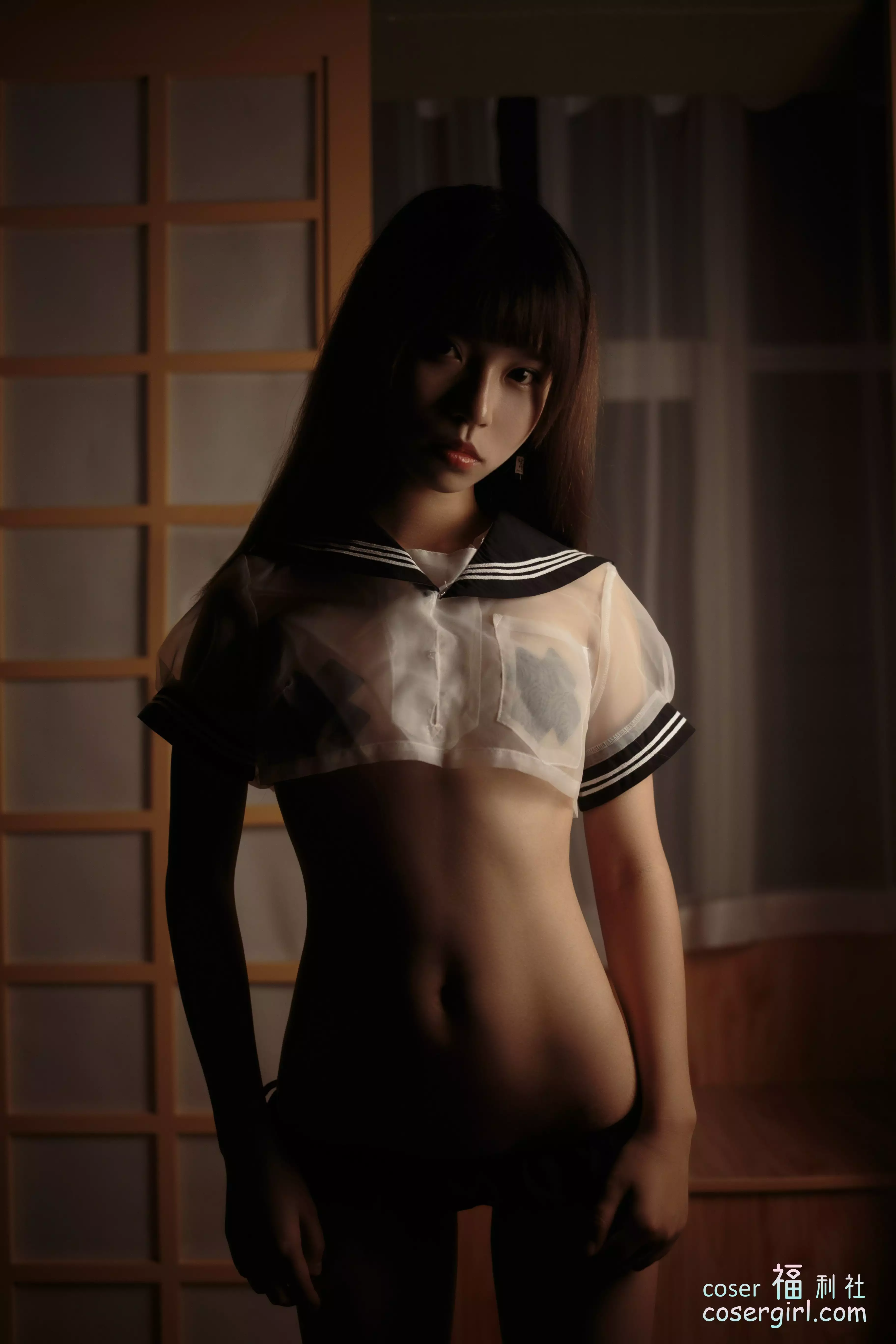 图片[1]-白易子教主 透明水手服 美女图片欣赏 - coser福利社-coser福利社