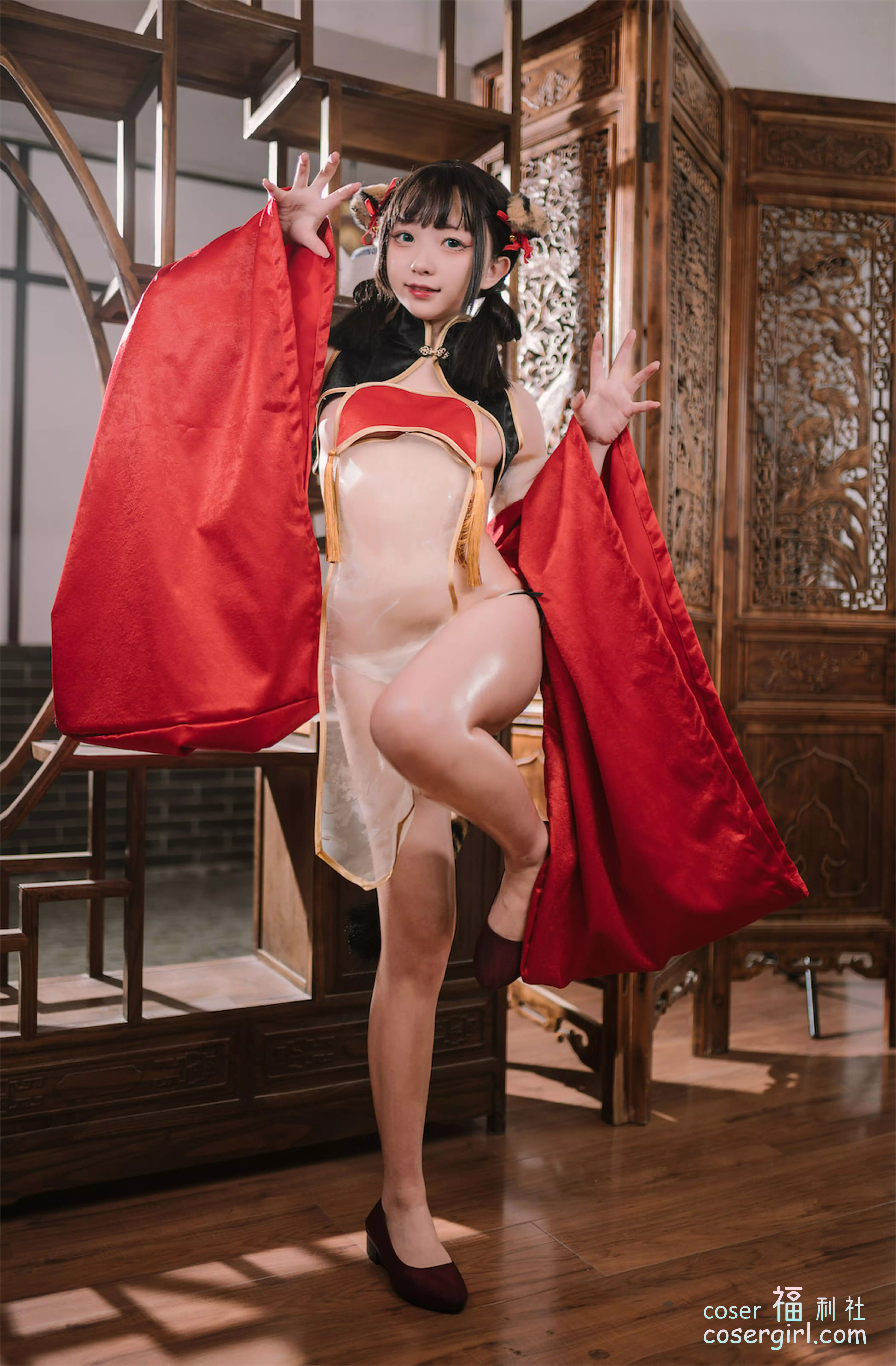 图片[1]-花铃 虎团团 美女写真图片欣赏 - coser福利社-coser福利社