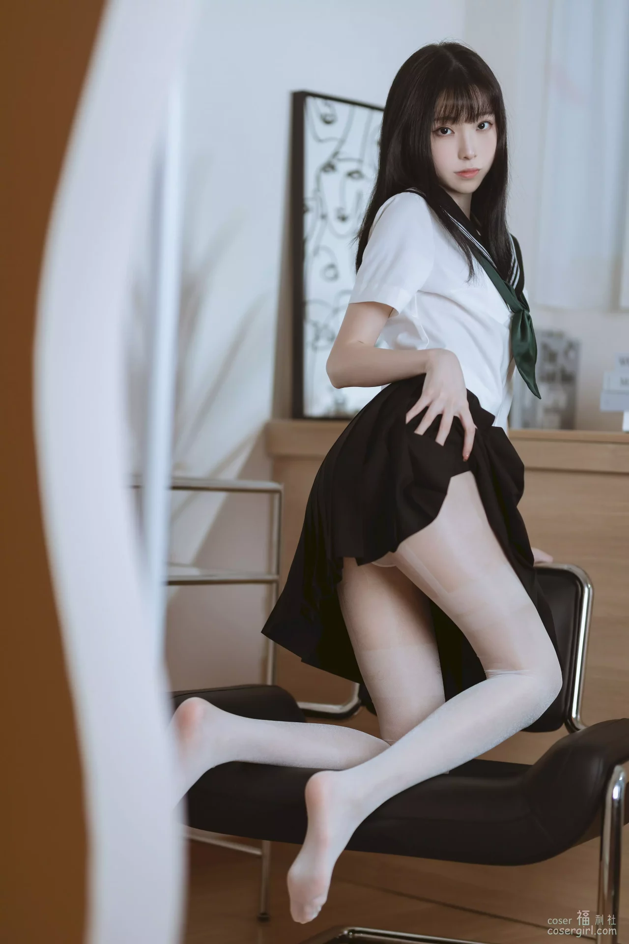 图片[8]-许岚LAN 白丝JK-白丝水手服 美女写真图片欣赏 - coser福利社-coser福利社