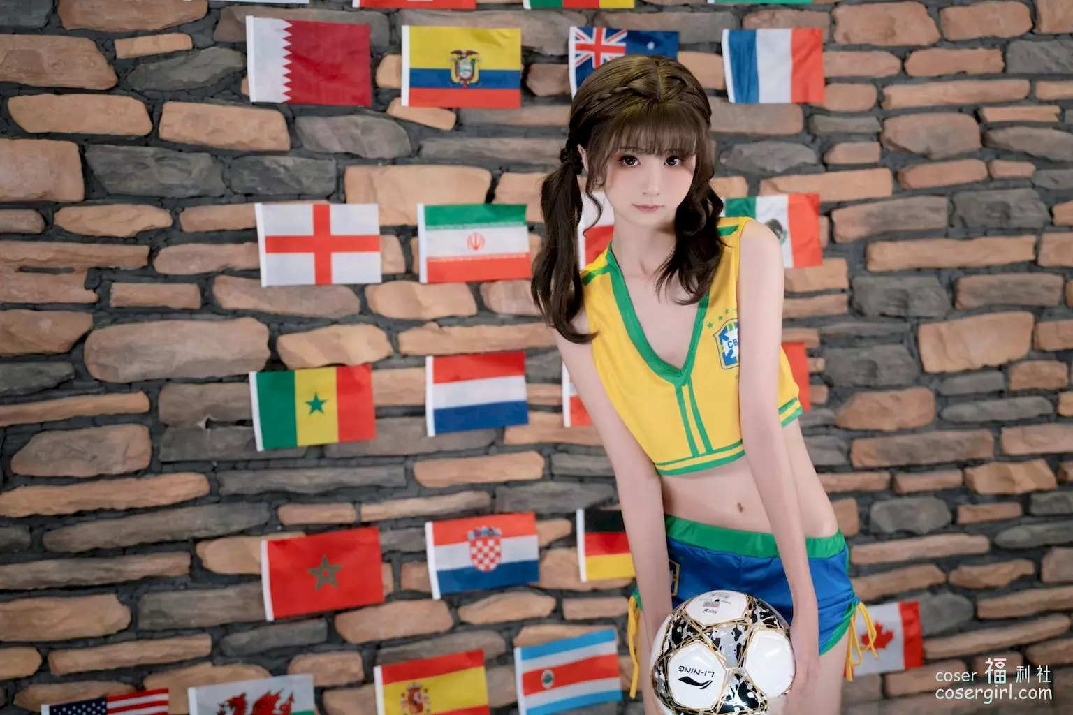 图片[3]-花音栗子-金鱼&喵小吉 足球宝贝 美女写真集图片欣赏 - coser福利社-coser福利社