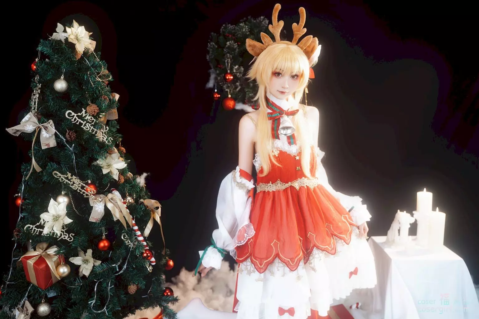 图片[1]-花音栗子-金鱼 Merry Cheistnas 美女写真集图片欣赏 - coser福利社-coser福利社