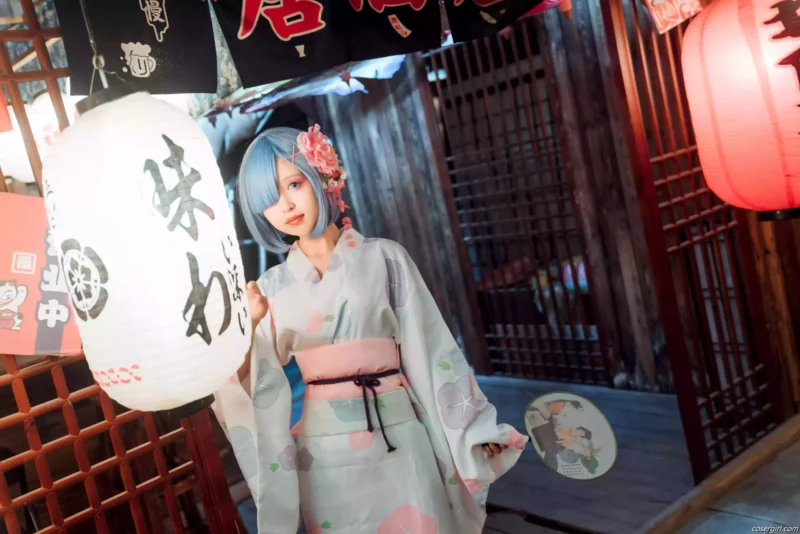 晕崽Zz 和服蕾姆 美女写真图片在线欣赏-coser福利社