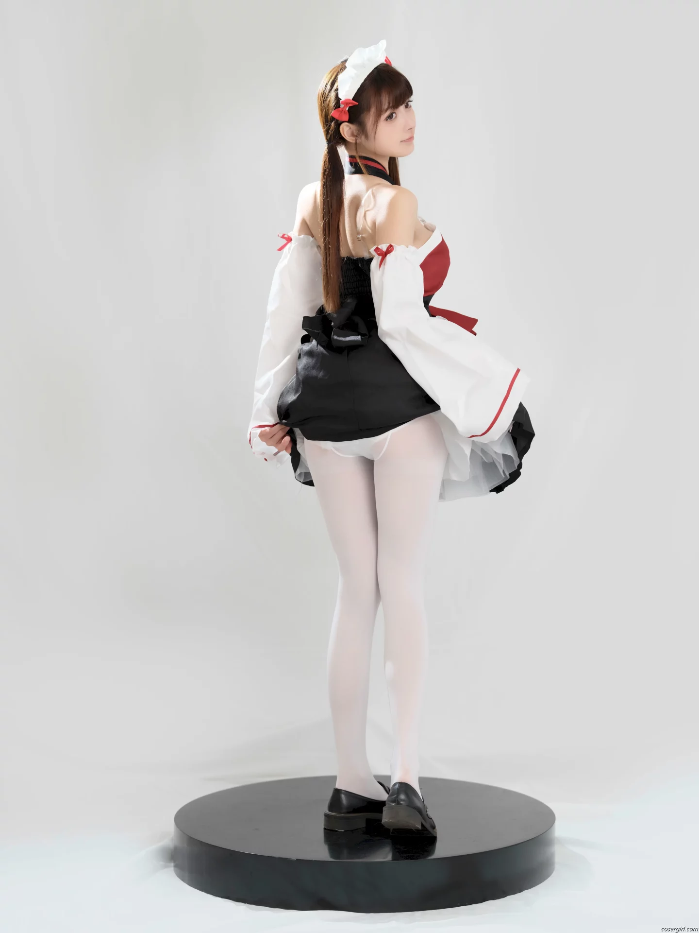 图片[3]-河豚抚子 红衣小女仆 美女写真图片欣赏 - coser福利社-coser福利社