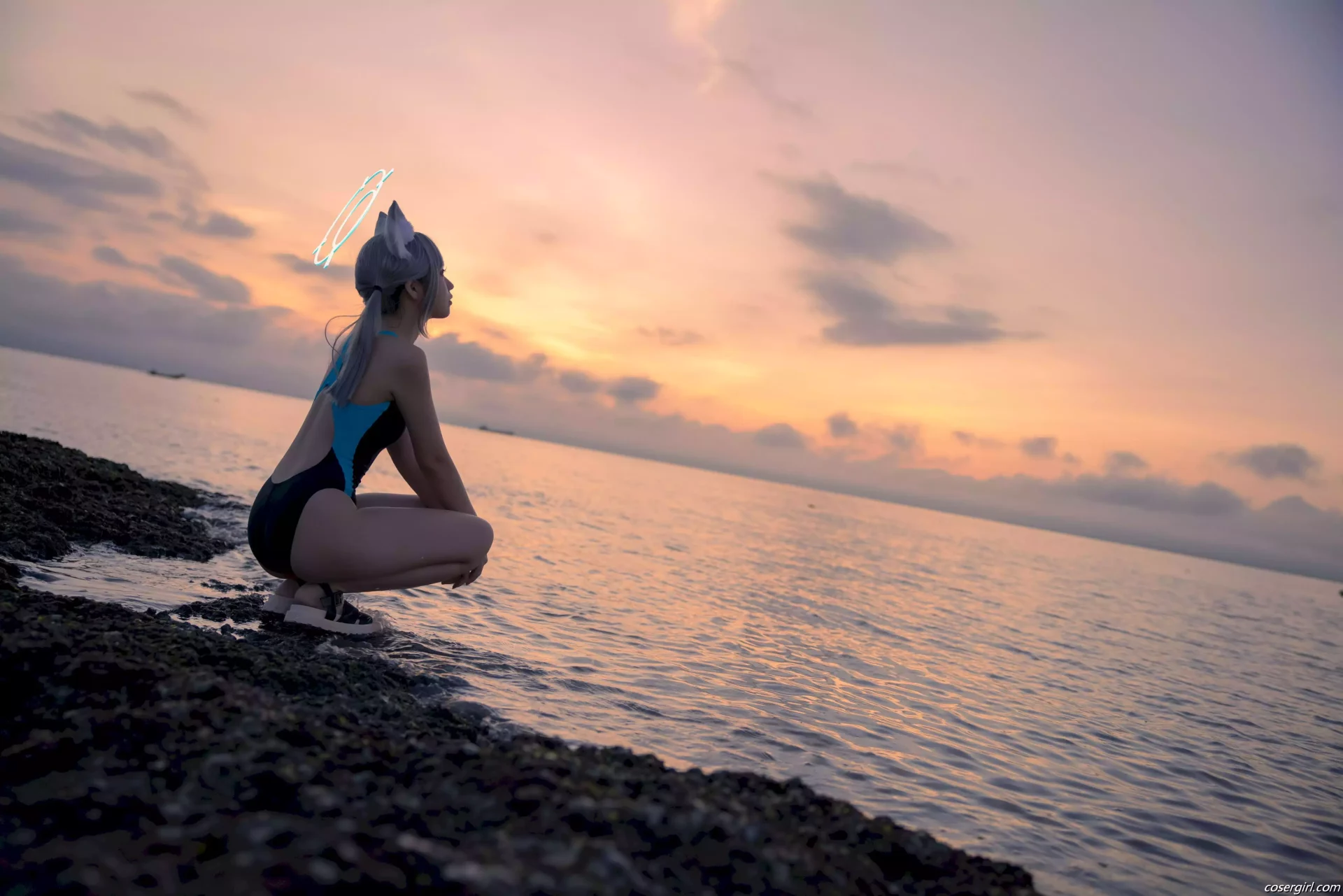 图片[4]-G44不会受伤 碧蓝档案 砂狼白子泳装 美女写真图片欣赏 - coser福利社-coser福利社