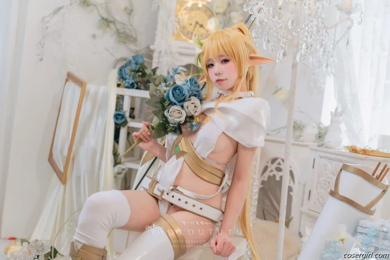 黏黏团子兔 精灵弓箭手 广寒宫  美女写真预览-coser福利社