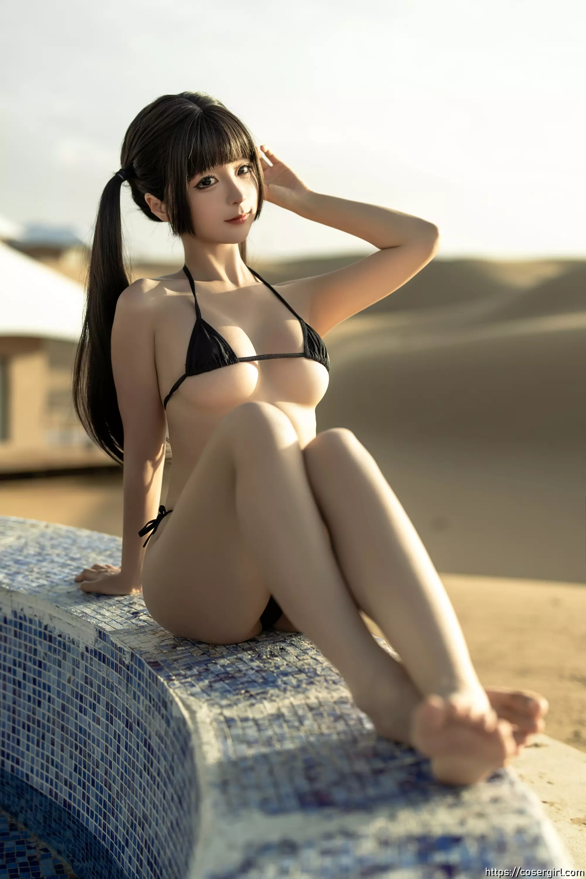 图片[1]-蠢沫沫 沙漠比基尼 - coser福利社-coser福利社