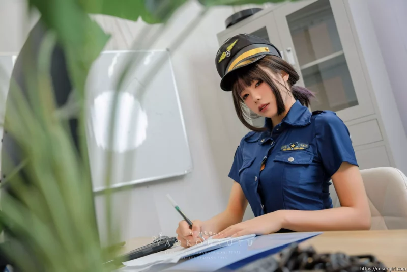 黏黏团子兔 NO.078 七月订阅『乌龙女警』Good-night Kiss 写真图片预览-coser福利社