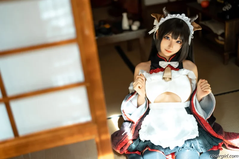 蠢沫沫 牛牛女仆 美女写真图片欣赏-coser福利社