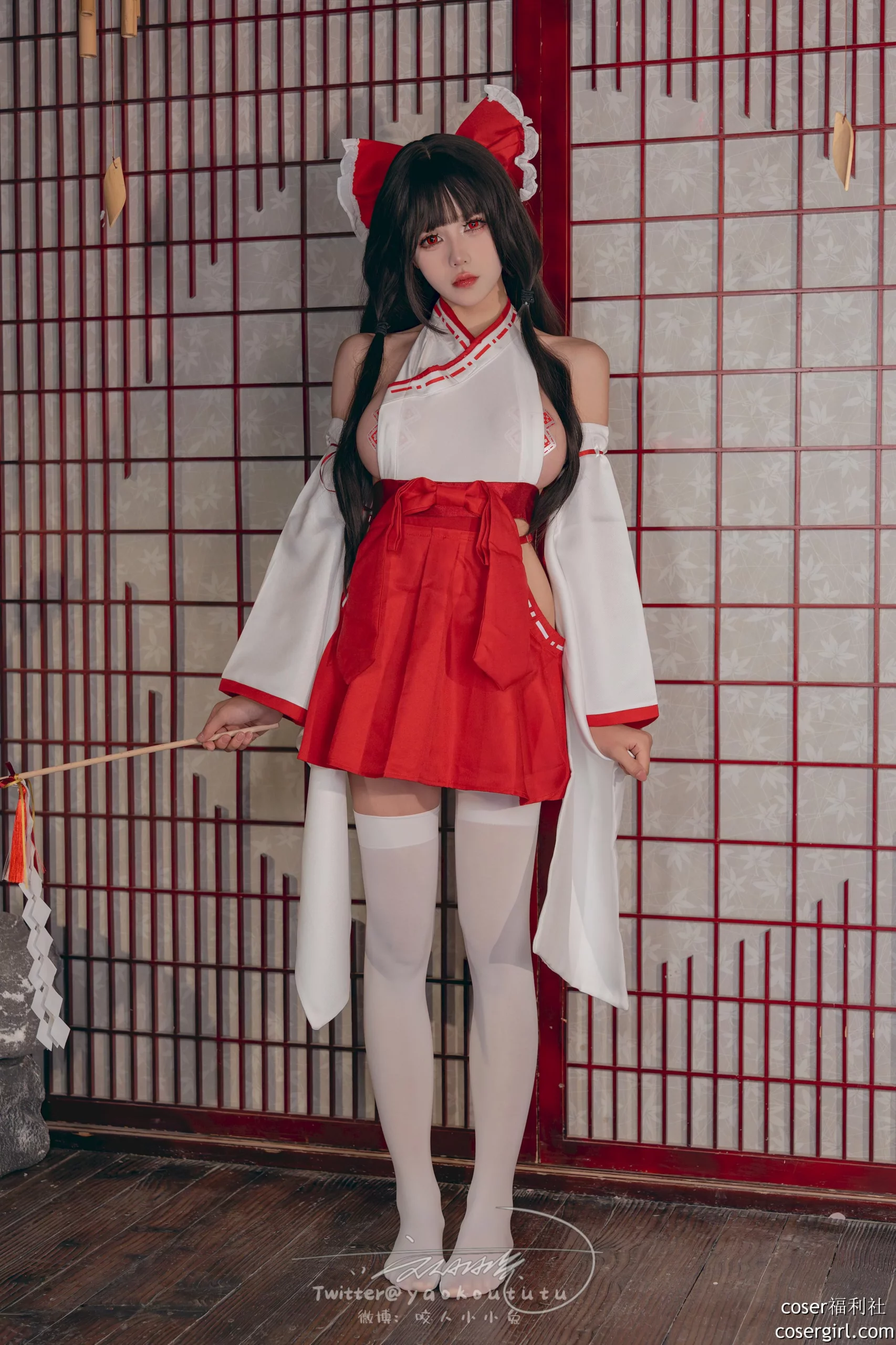 图片[1]-黏黏团子兔『狐之灵梦』 Roly Poly - coser福利社[二月作品][在线欣赏]-coser福利社