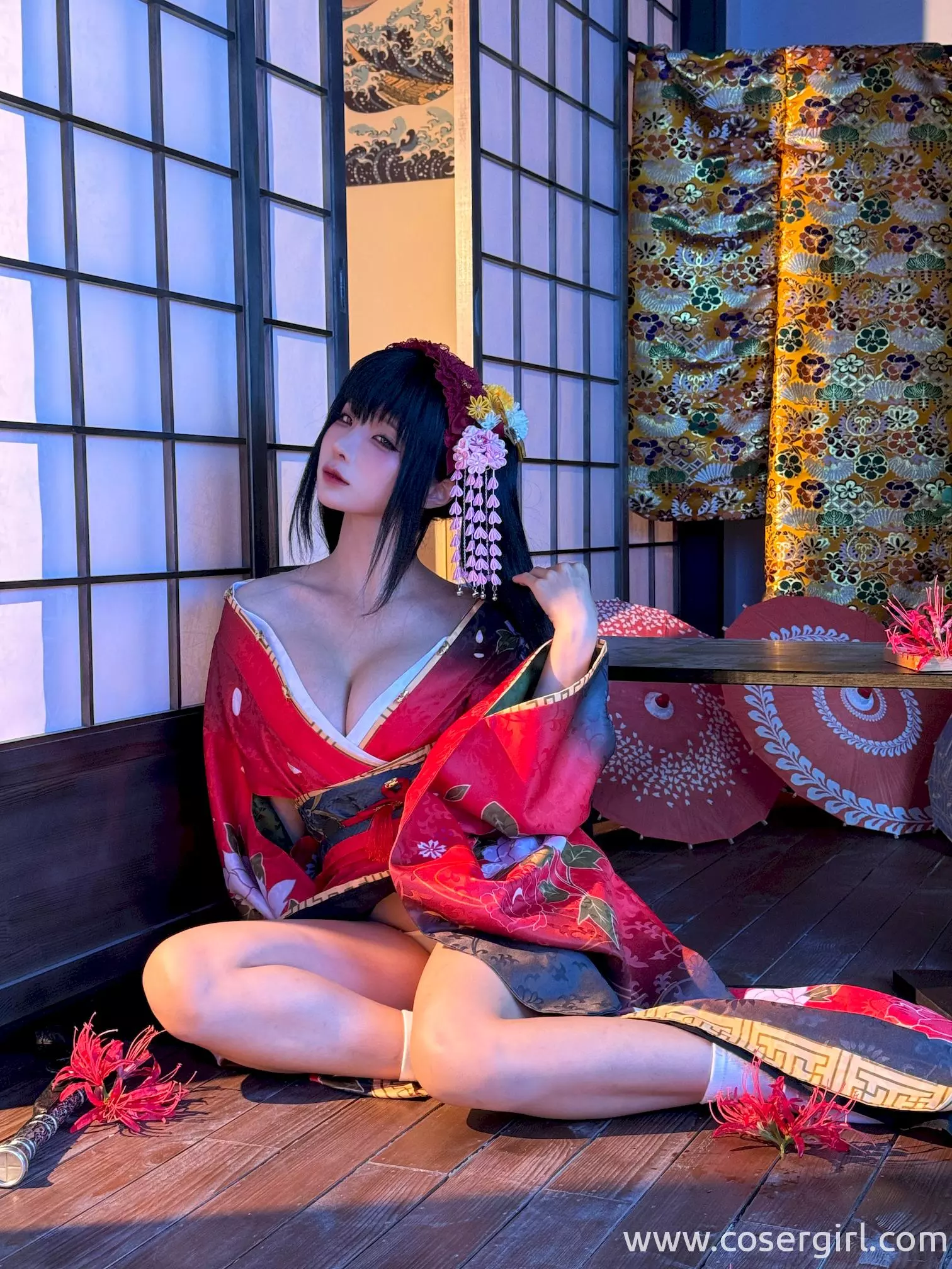 图片[5]-蠢沫沫 狂三和服 花絮 - coser福利社[在线欣赏]-coser福利社