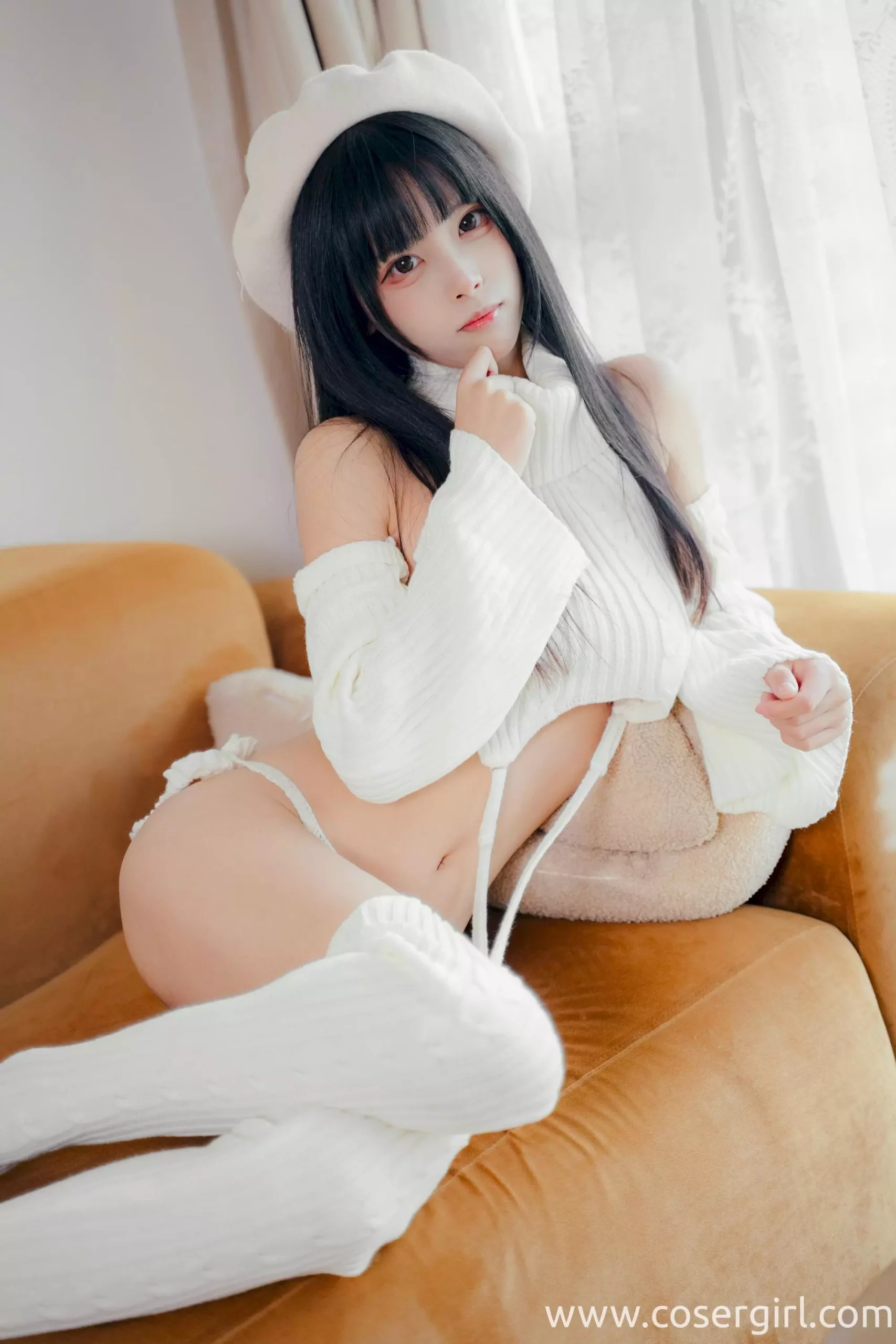 图片[2]-三無人型 冬日白色毛衣 - coser福利社[在线欣赏]-coser福利社