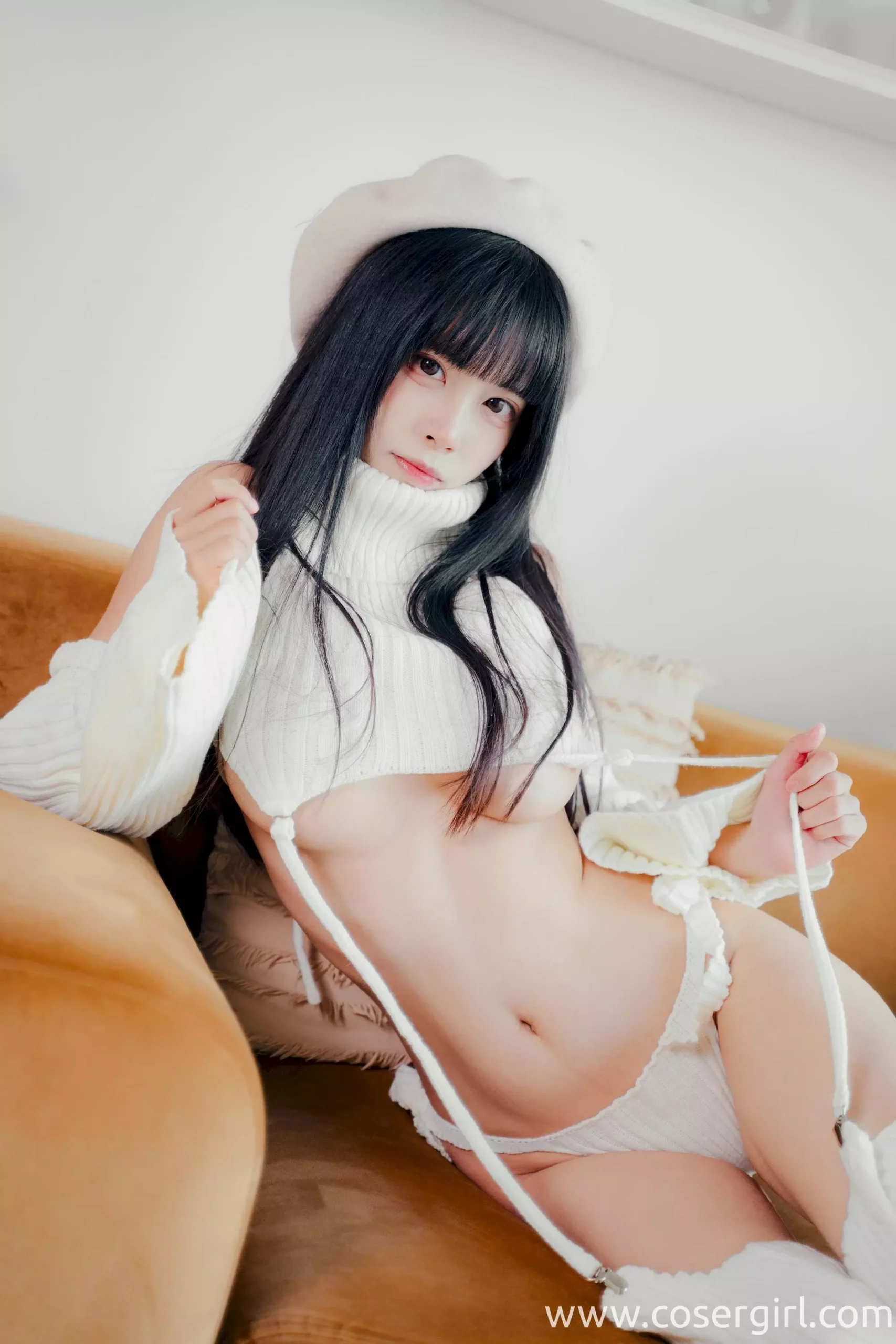 图片[3]-三無人型 冬日白色毛衣 - coser福利社[在线欣赏]-coser福利社