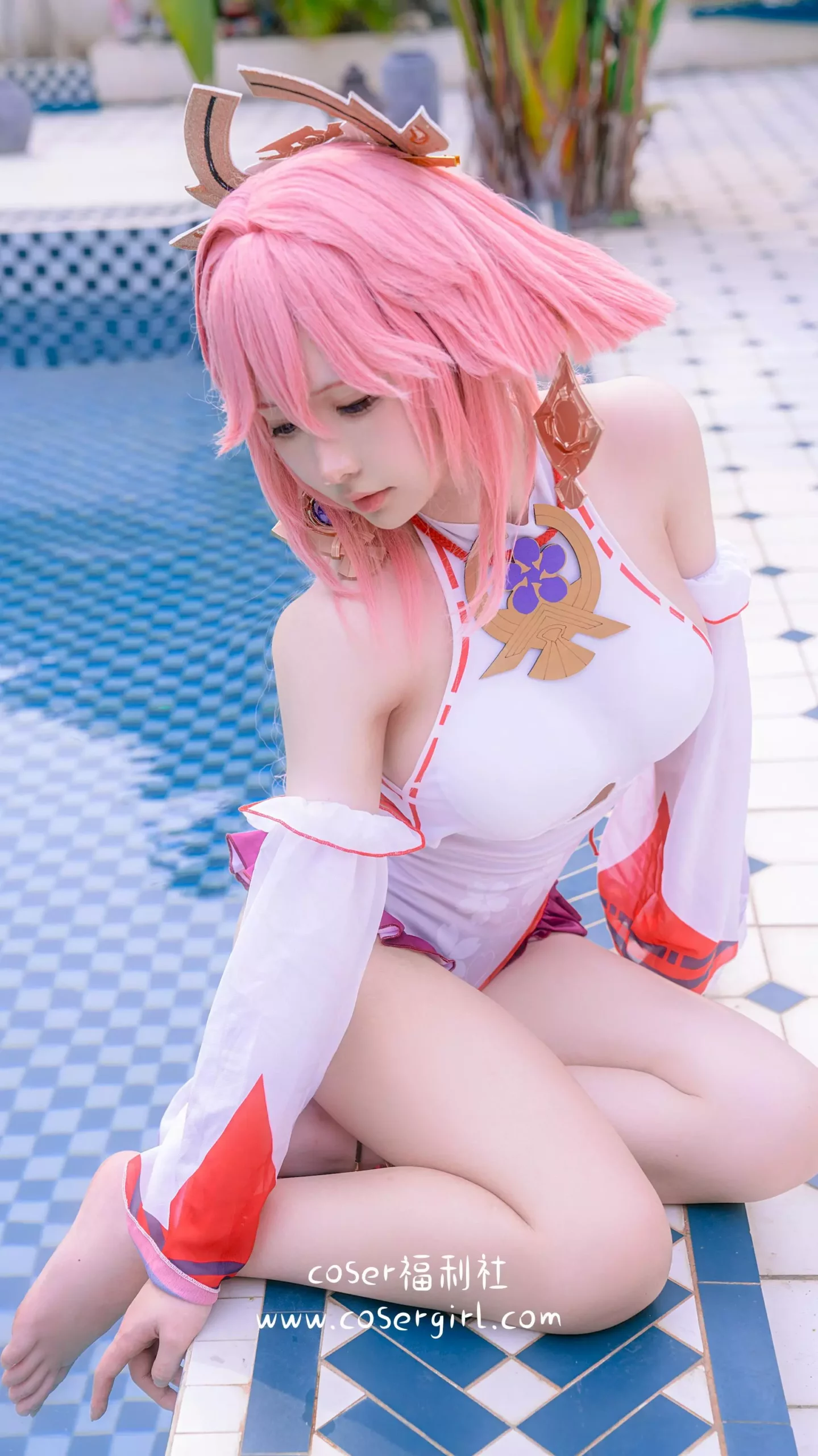 图片[2]-樱梨梨 八重神子泳装 - coser福利社[在线欣赏]-coser福利社