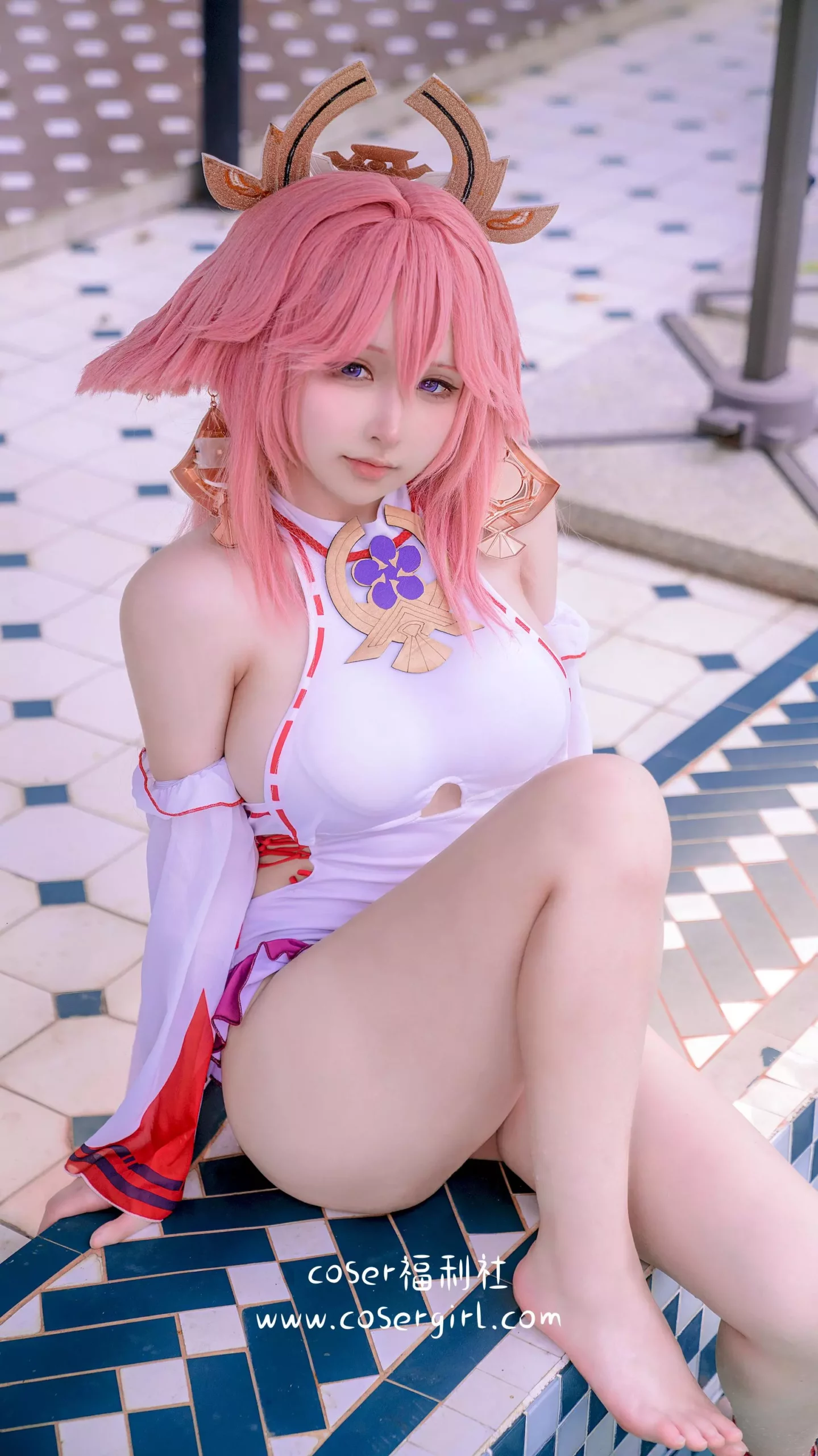 图片[3]-樱梨梨 八重神子泳装 - coser福利社[在线欣赏]-coser福利社