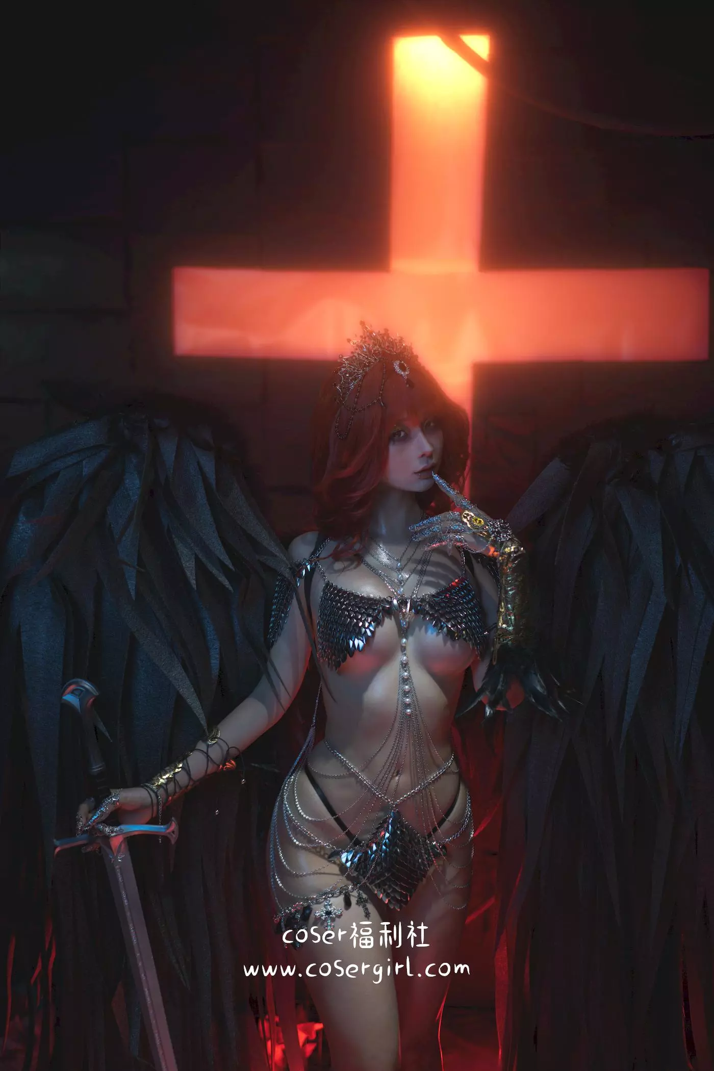 图片[2]-蠢沫沫 黑天使 - coser福利社最新写真图片在线观看-coser福利社
