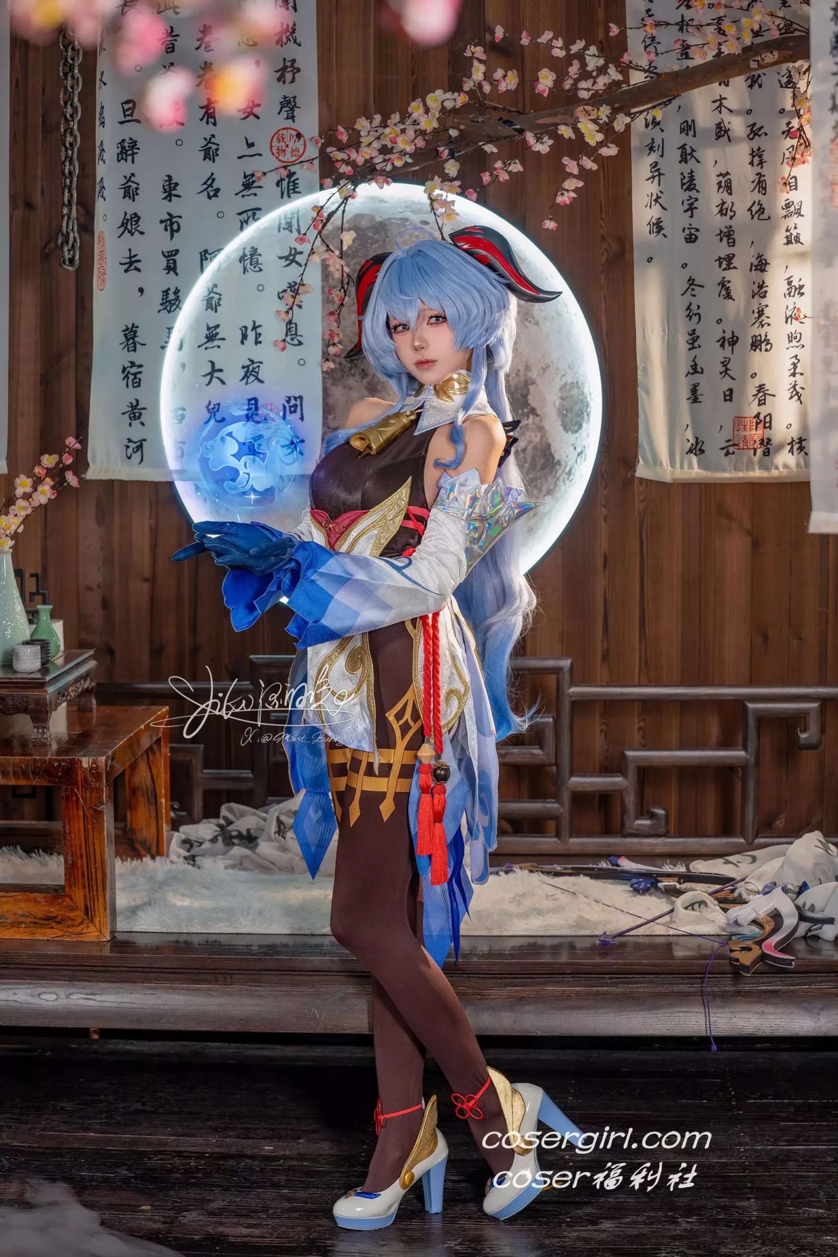 图片[1]-Yiko湿润兔 循循守月-甘雨 洛春赋 - coser福利社2024年11月最新写真图片在线观看-coser福利社