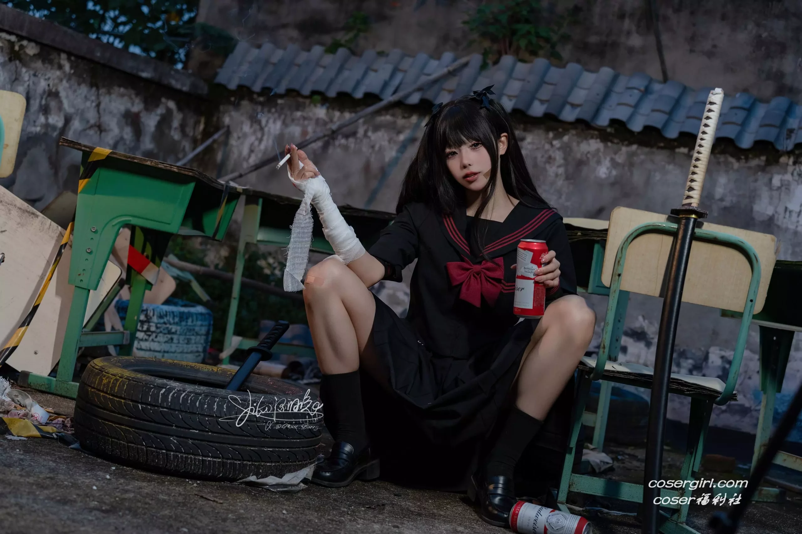 图片[4]-Yiko湿润兔 11月作品『不良女高』73P+1V 短发 [74P1V-1.75GB] - coser福利社最新写真下载-coser福利社