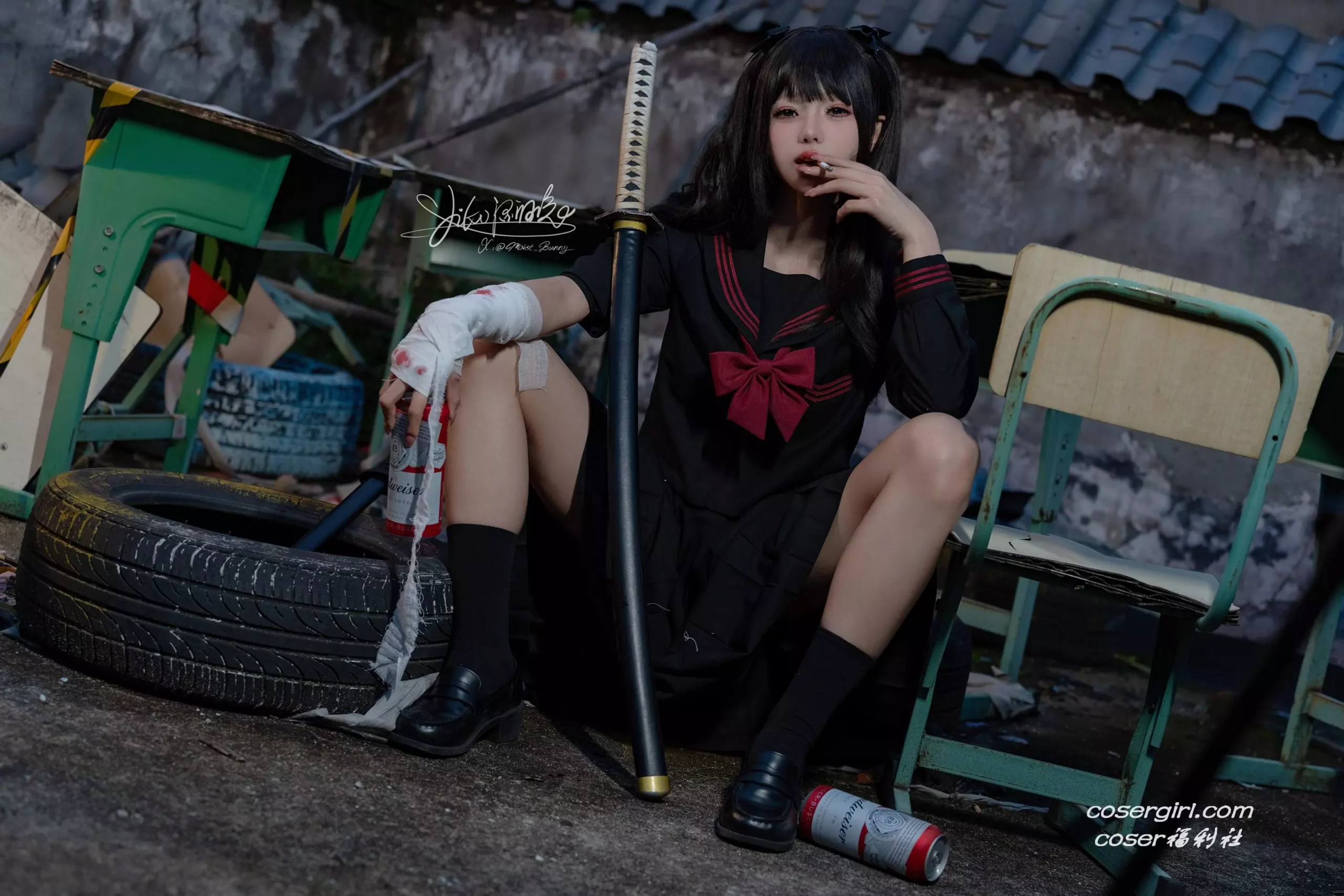 图片[3]-Yiko湿润兔 11月作品『不良女高』73P+1V 短发 [74P1V-1.75GB] - coser福利社最新写真下载-coser福利社