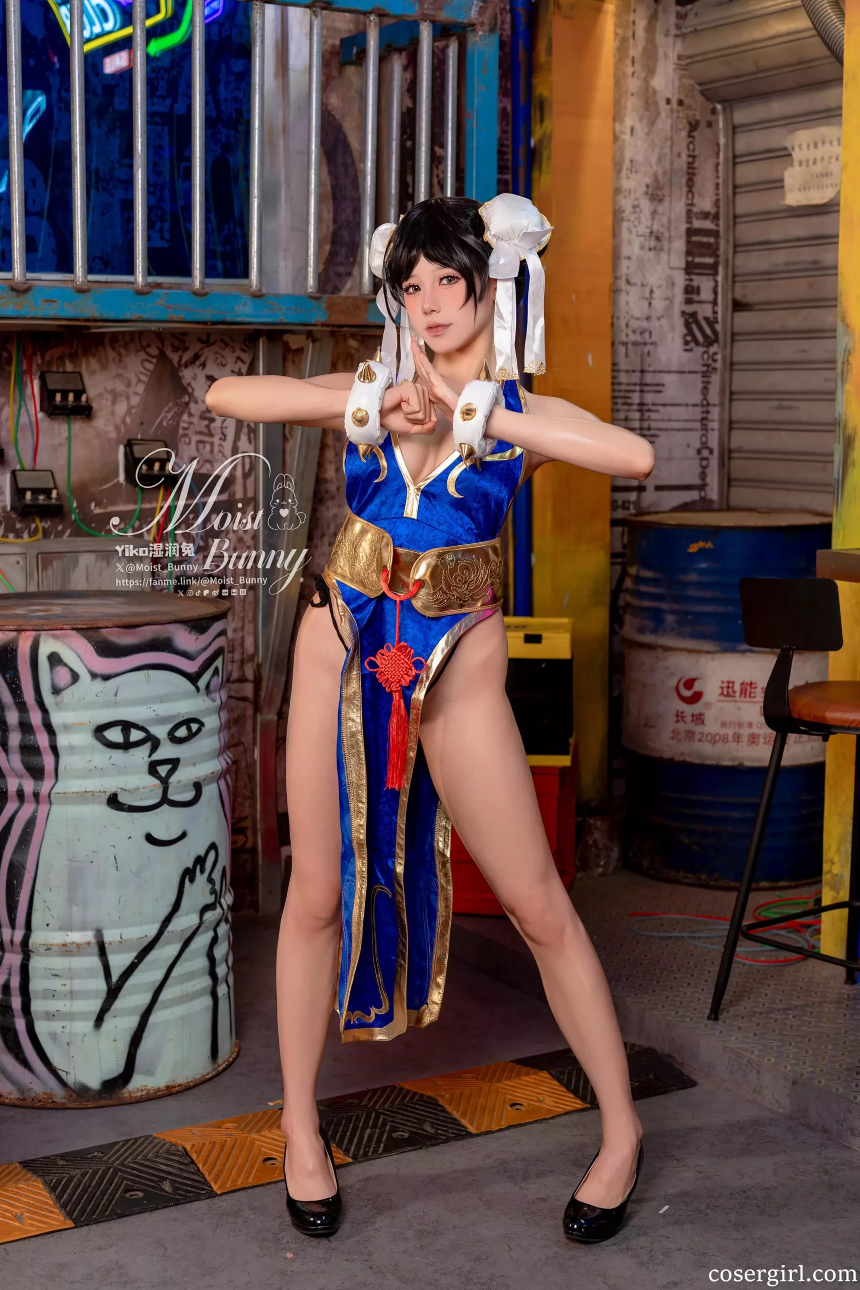 图片[2]-Yiko湿润兔 2月作品『街霸-春丽』桃花旗袍 - coser福利社-coser福利社