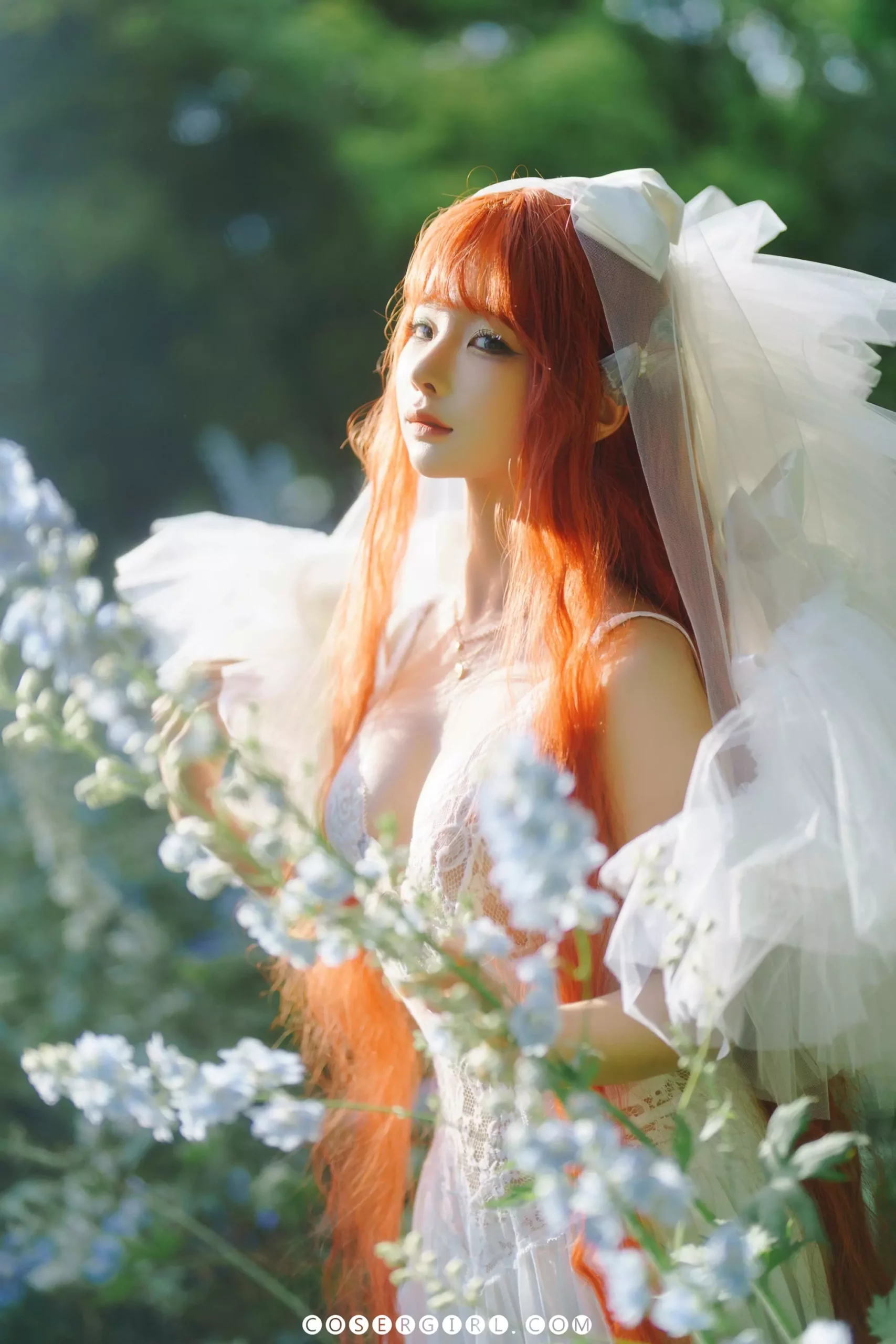 图片[1]-蠢沫沫 花丛婚纱 - coser福利社 [壁纸] 写真图片在线观看-coser福利社