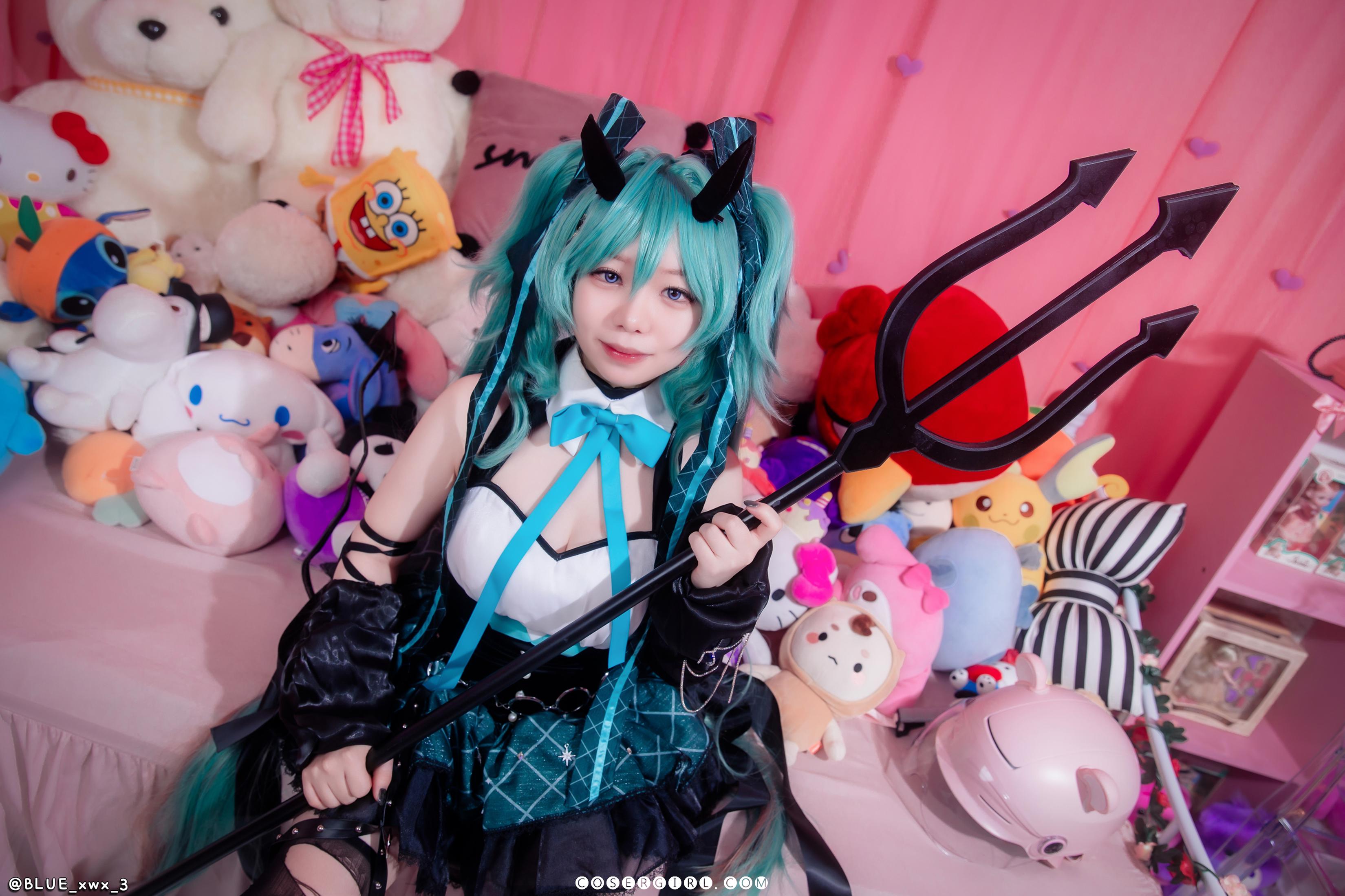 Blue Ming Miku [90P-1.05GB]-coser福利社