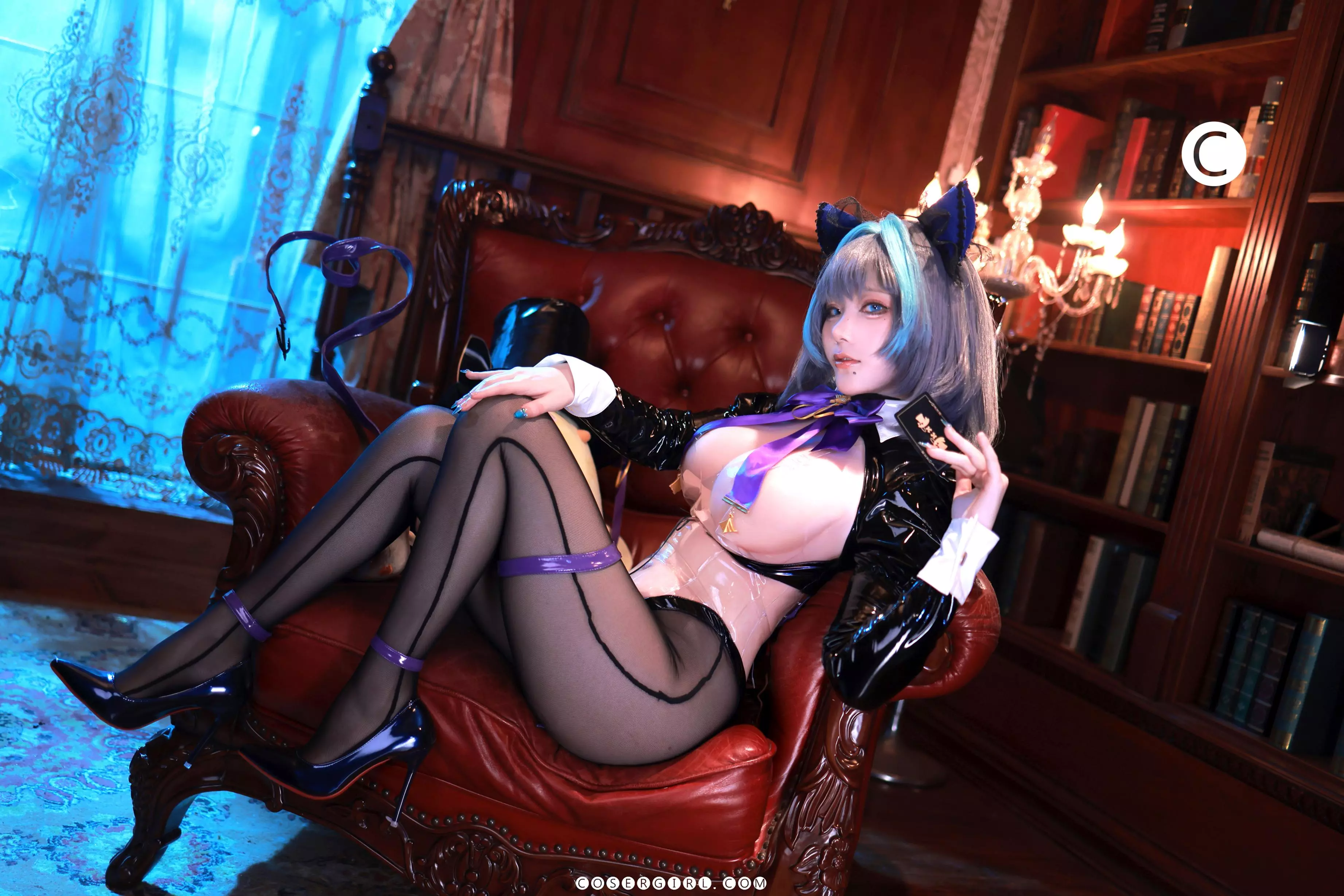 图片[1]-起司块 柴郡魔术师 Cosplay 写真 - coser福利社黑丝诱惑44P在线观看-coser福利社